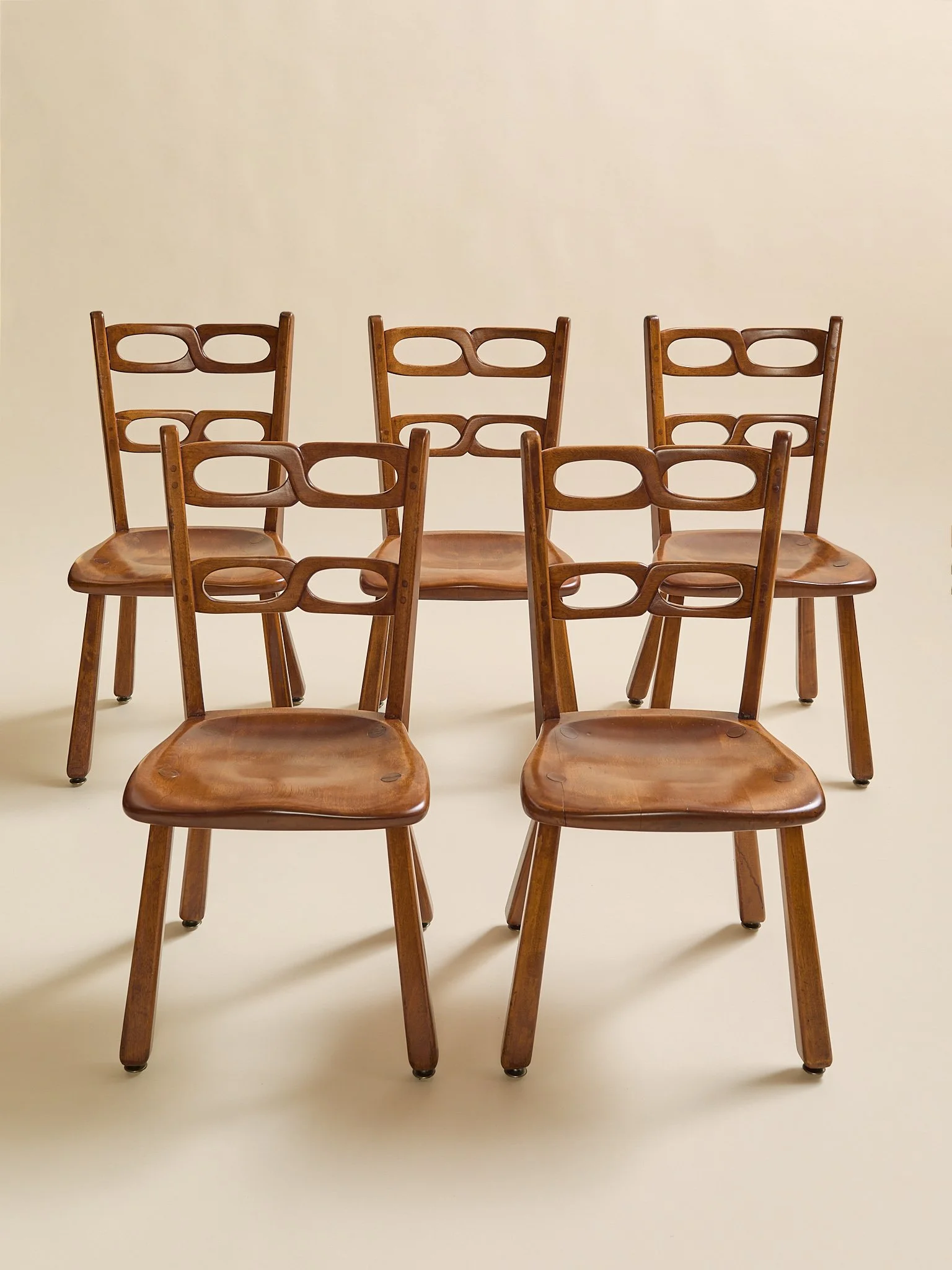 The Vintage Twist Back Wooden Dining Chairs, 5 Available