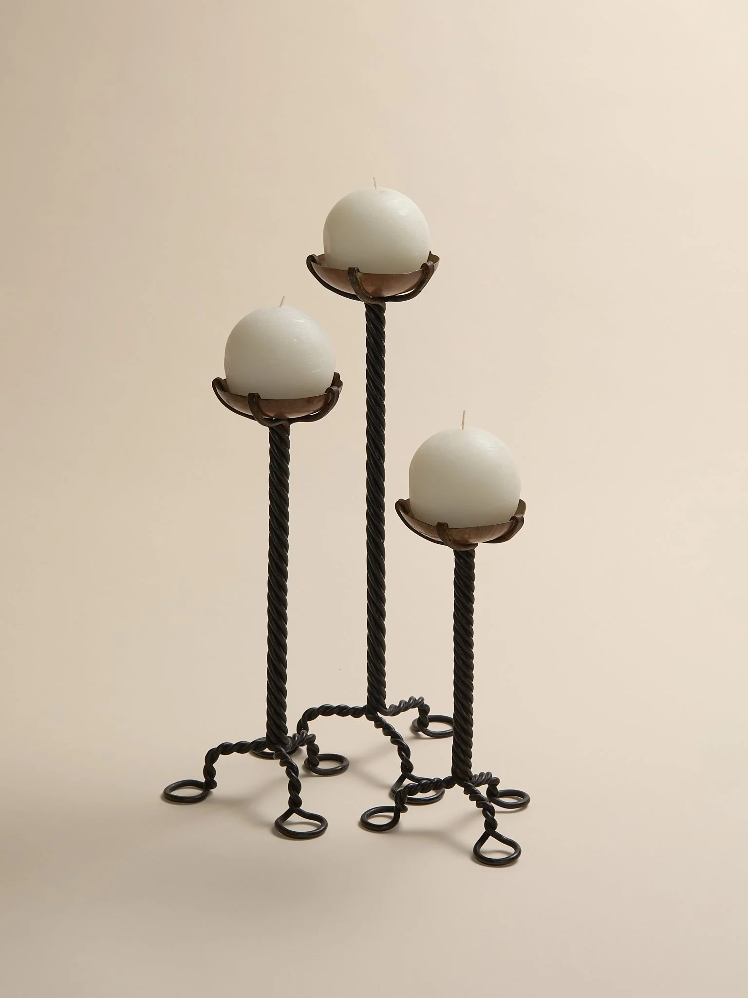 The Vintage Iron Twist Candlestick Set