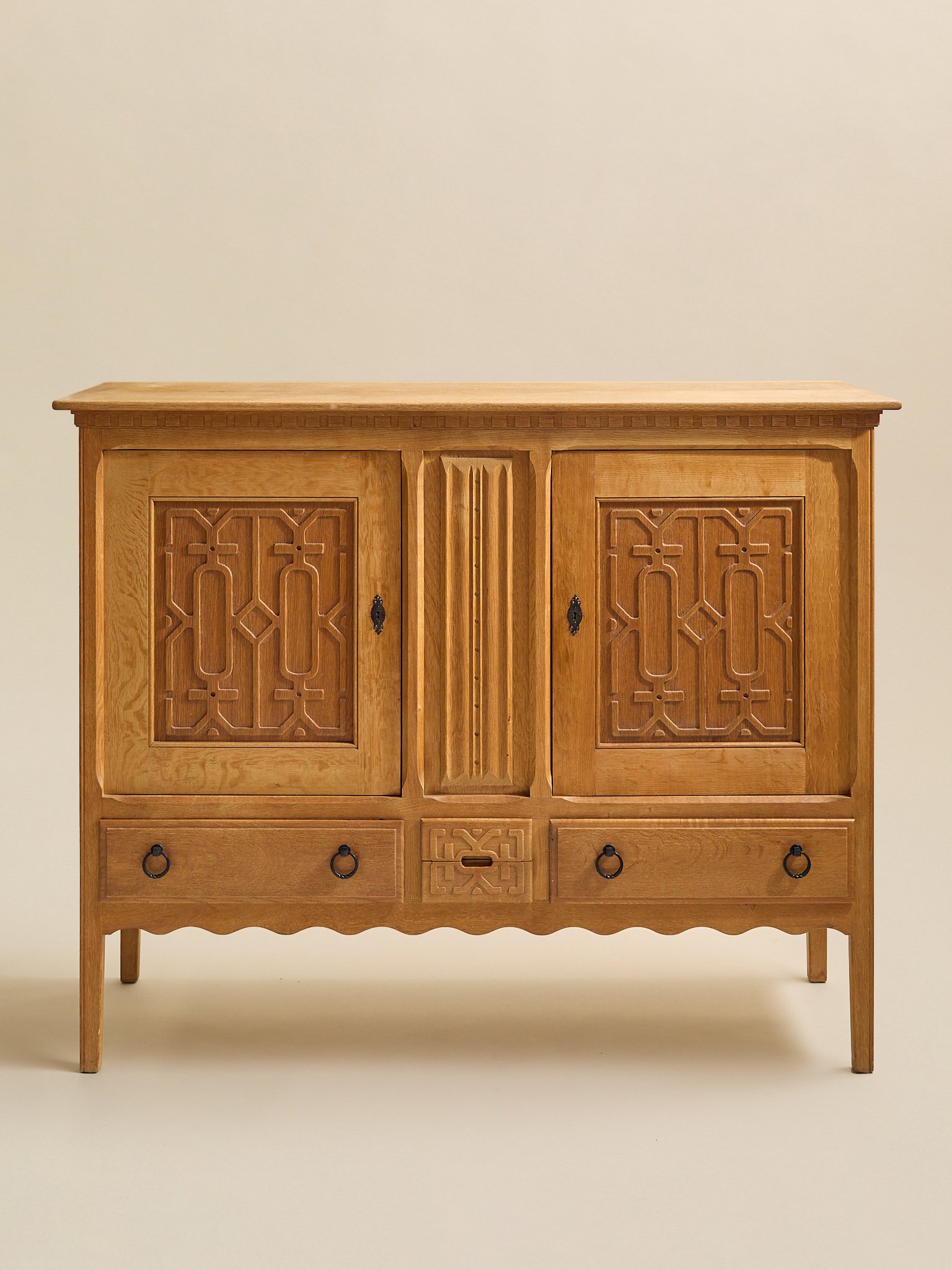 The Vintage Attr. Henning Kjaernulf Danish Oak Sideboard 1960s