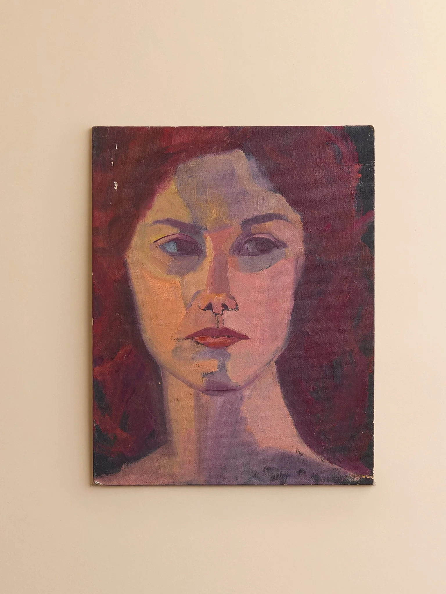 The Jill Worm Original Purple Portrait of a Woman