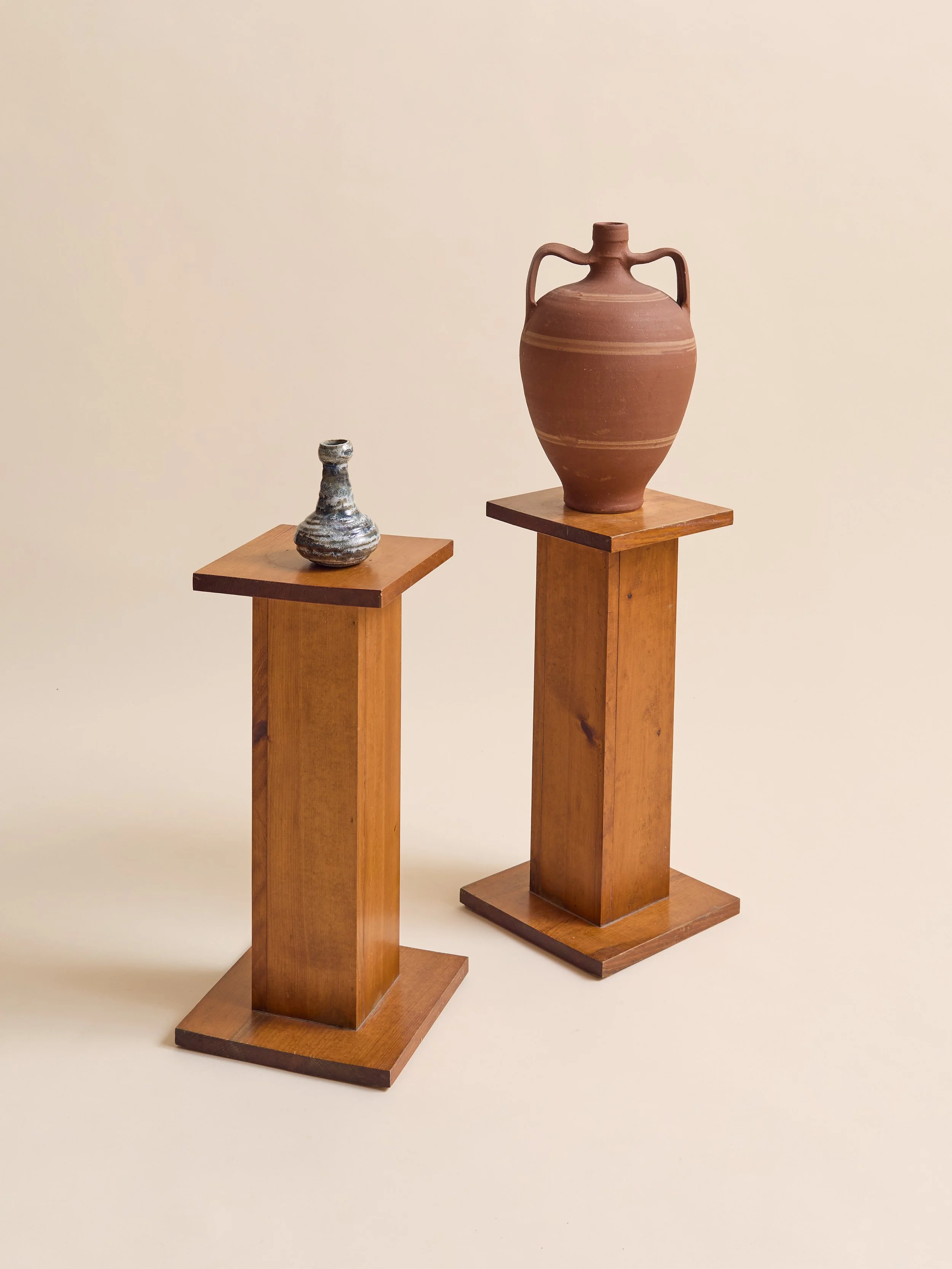 The Vintage Homemade Pine Drink Tables