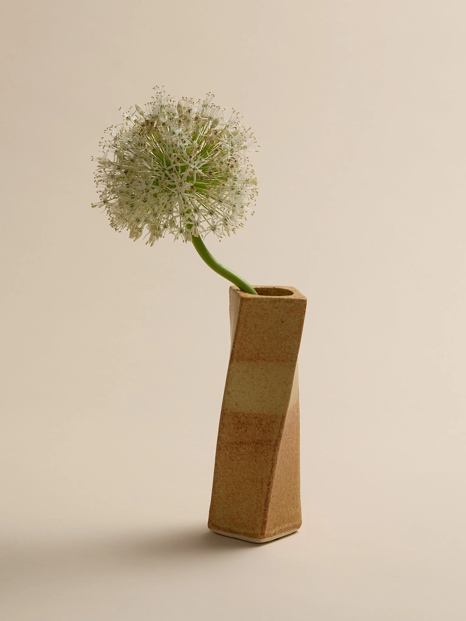 The Vintage Handmade Twist Ceramic Bud Vase