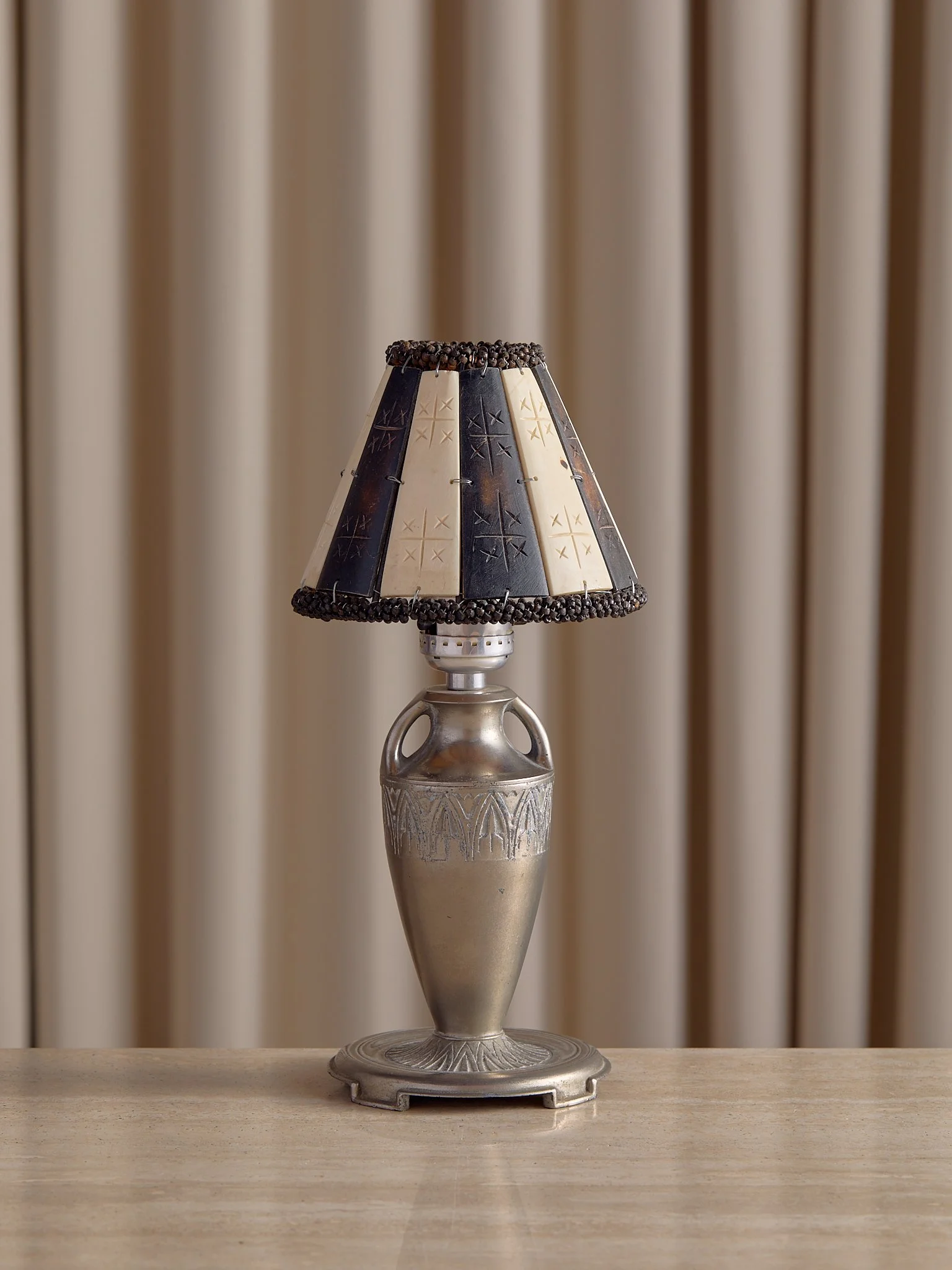 The Vintage Miniature Pewter Lamp