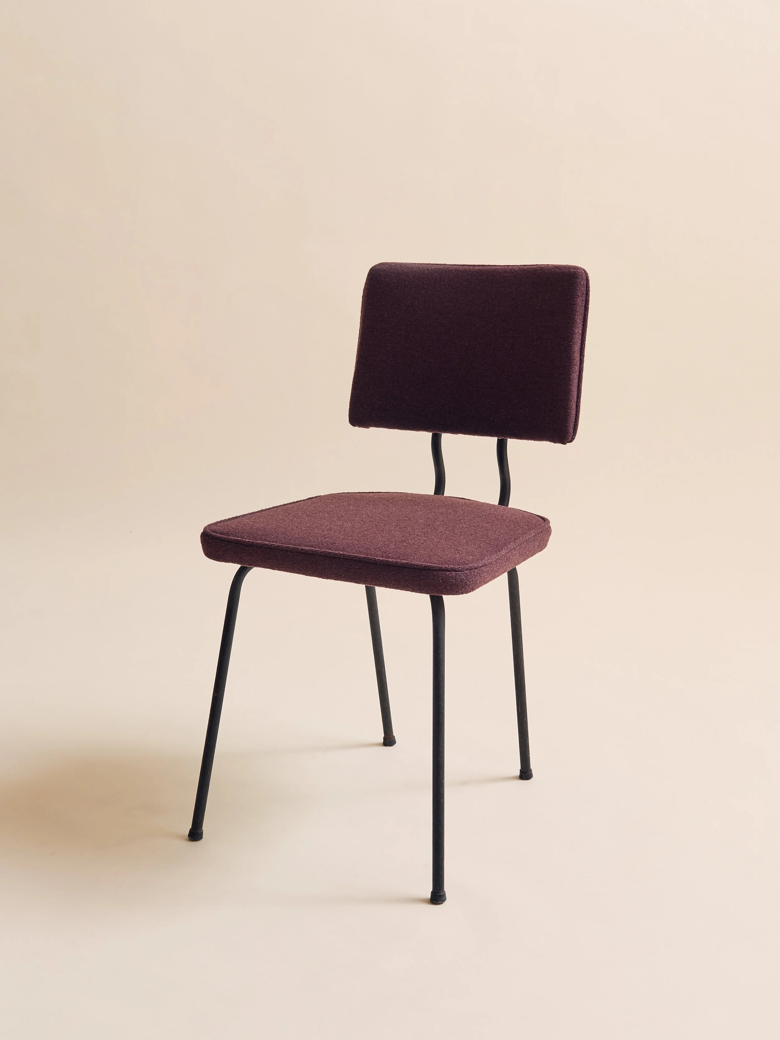 The Vintage 1950s MCM Aubergine Office Chair