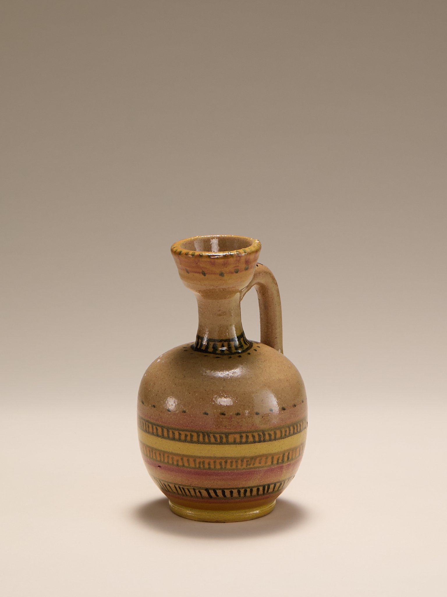 The Vintage Mid-Century European Studio Pottery Pitcher