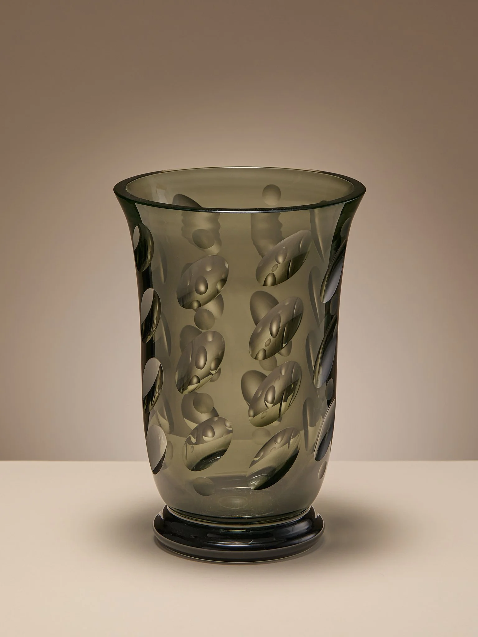 The Vintage Handmade Gray Glass Bubble Vase