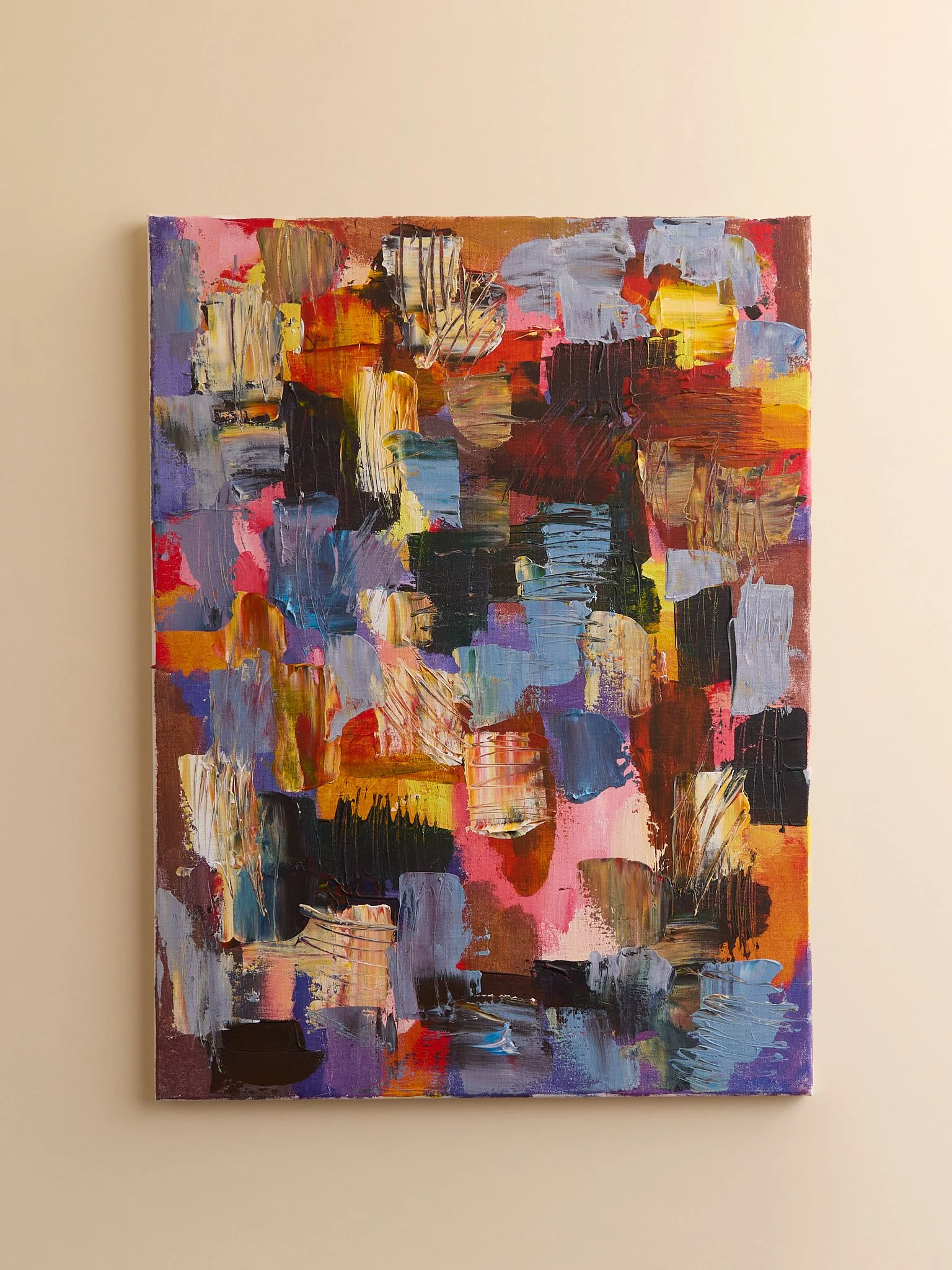 The Vintage Original Leif Janik Painting Acrylic on Canvas Bright