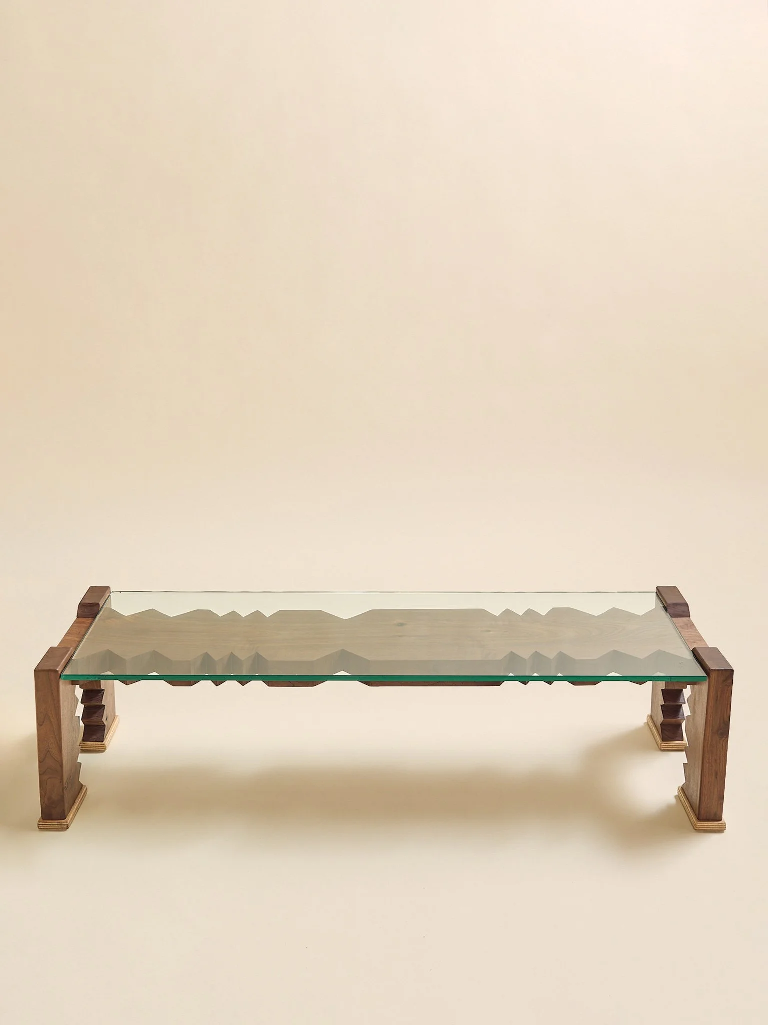 The Ply Boy Special Walnut Zig Zag Coffee Table