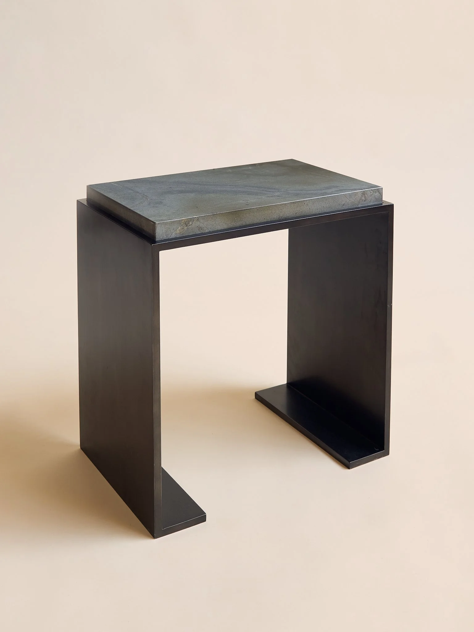 The Steel and Marble Side Table