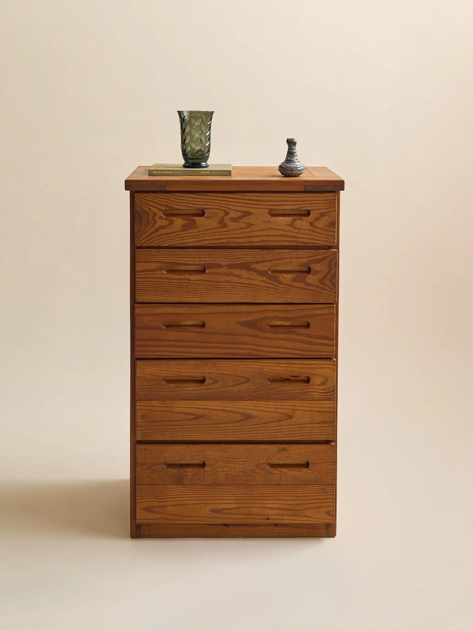 The Vintage This End Up Solid Pine 5-Drawer Tall Dresser