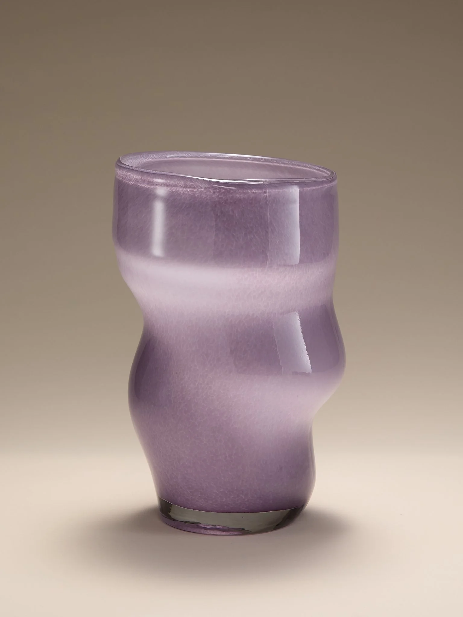 The Vintage Hand Blown Glass Lilac Vase