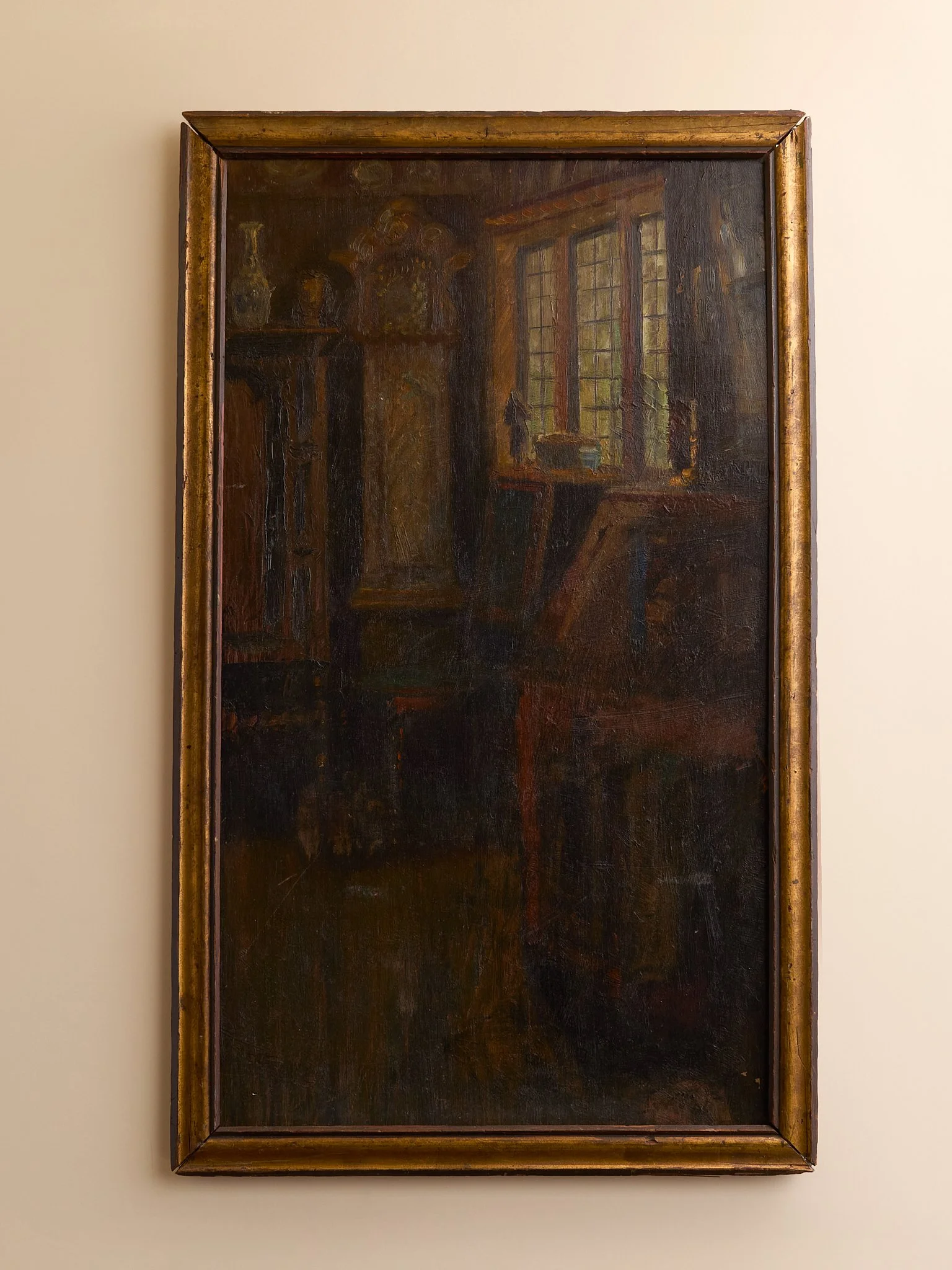 The Vintage Moody Interior Original Painting, 1890s