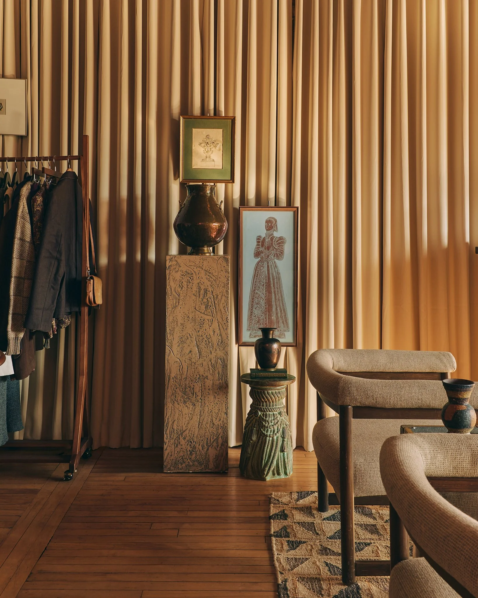 The Vintage Slip Cast Faux Verdigris Finish Side Table