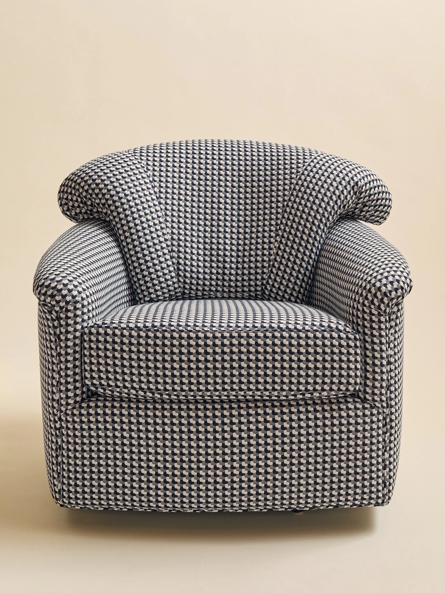 The Vintage Post-Modern Pattern Swivel Chair