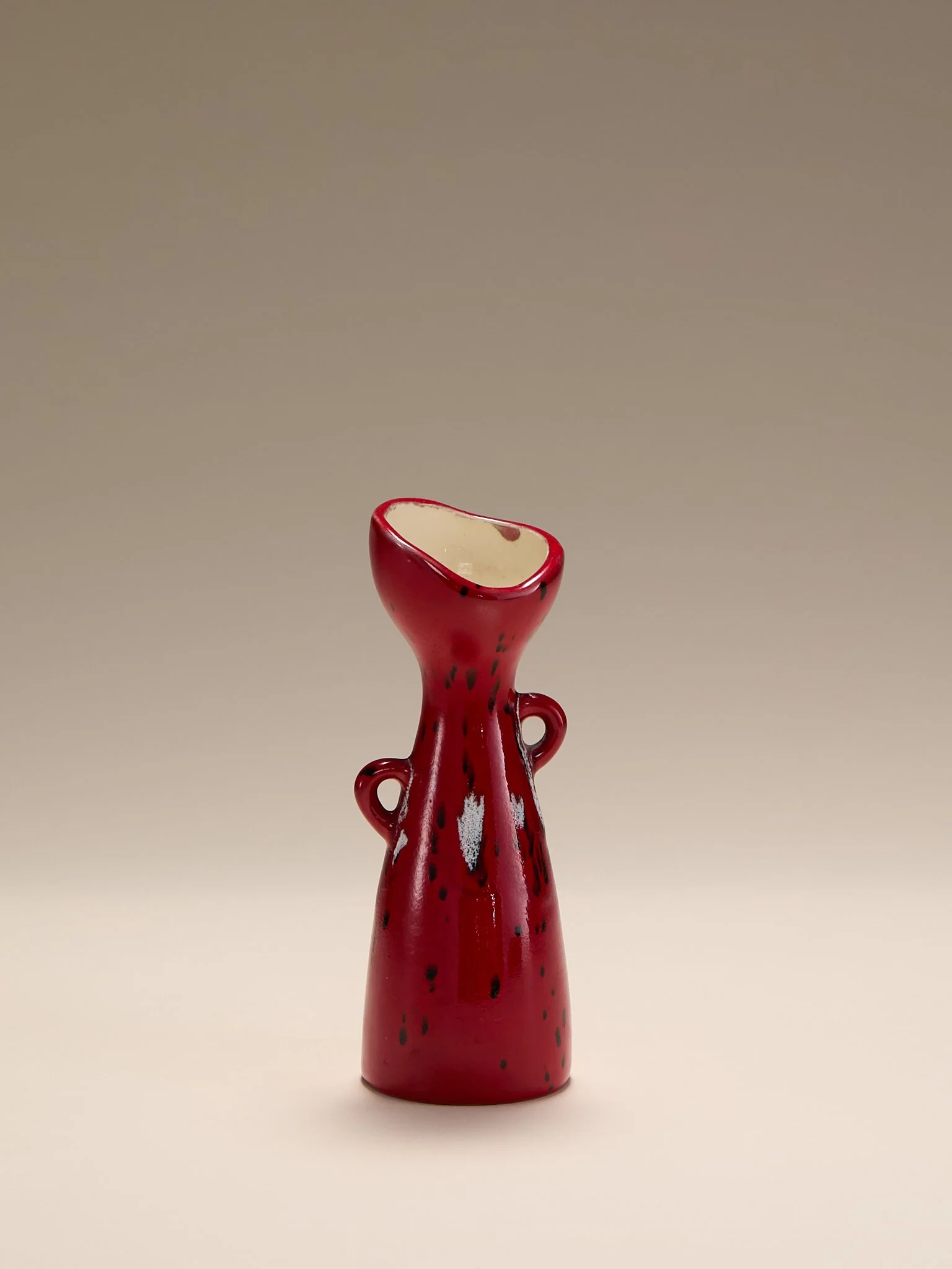 The Hand-painted Splatter Glaze Red Vase