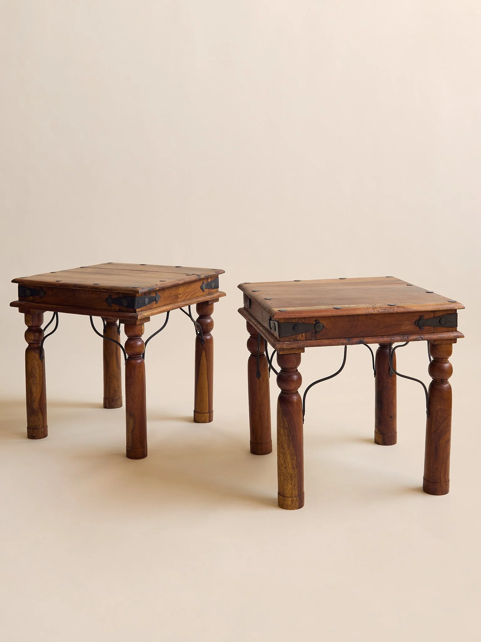 The Vintage Iron and Wood Side Table