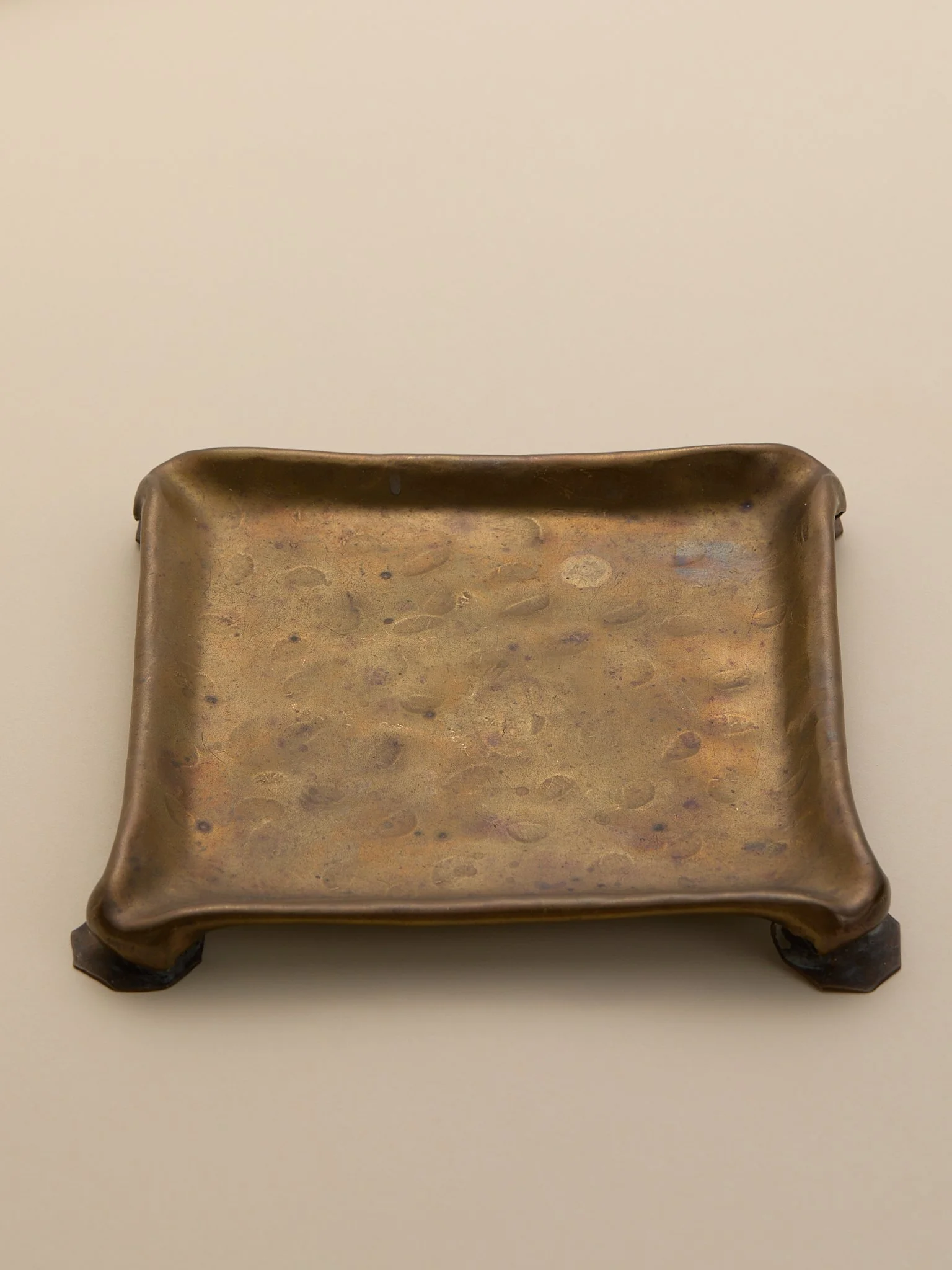 The Vintage Brass Footed Catchall Tray