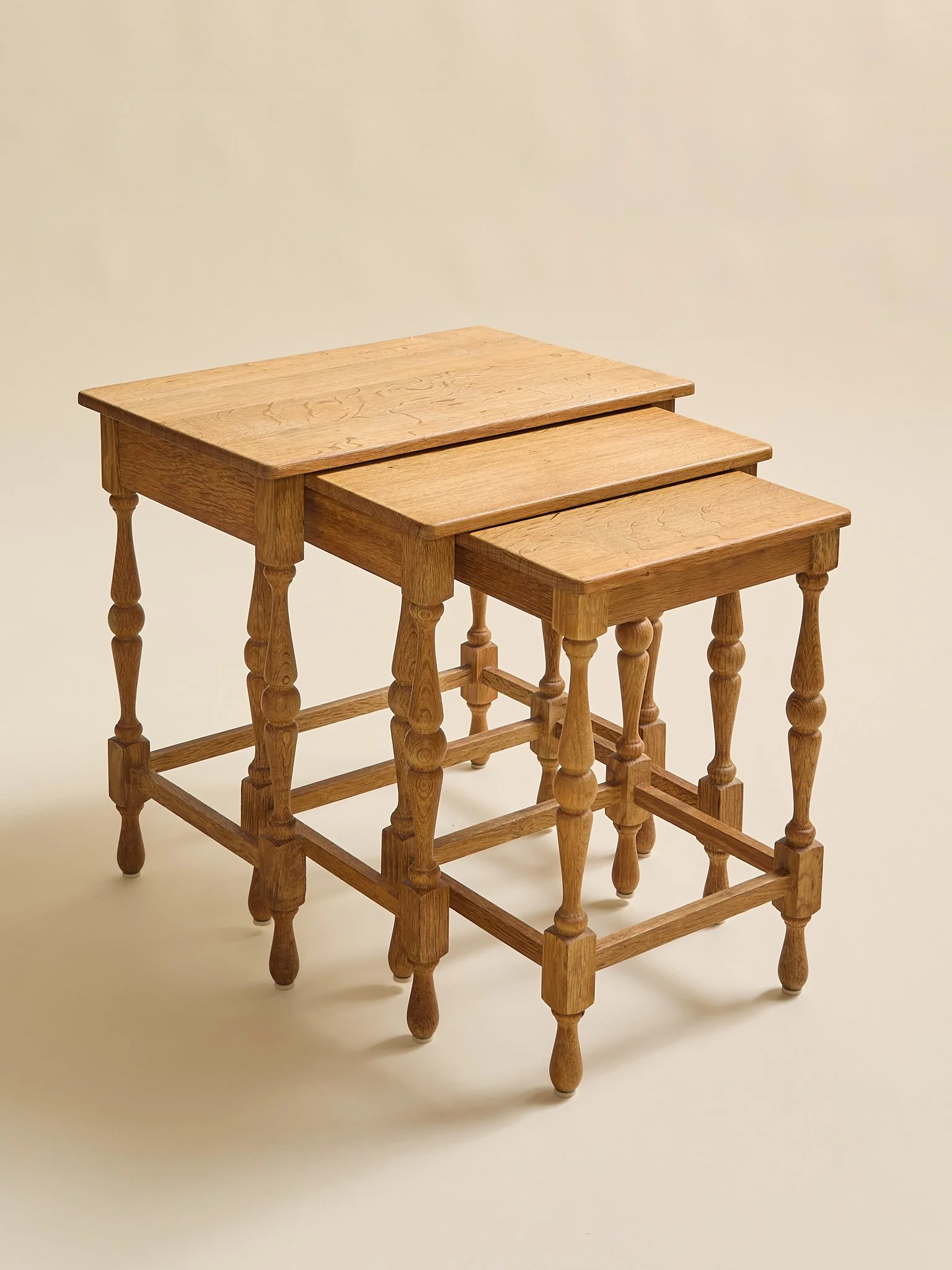 The Vintage AK Mobler Danish Oak Nest Table Set