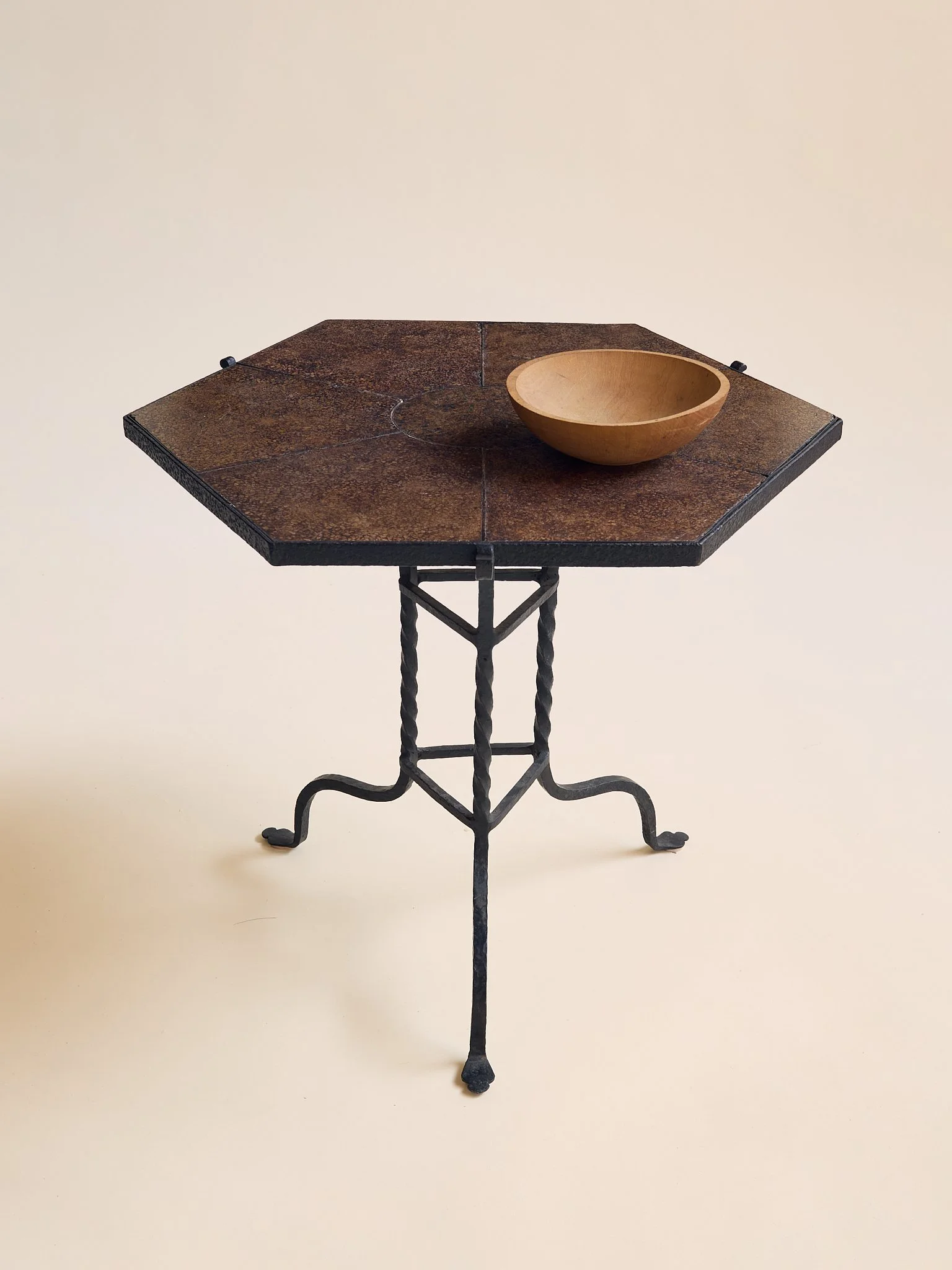 The Vintage Iron and Terrazzo Side Table