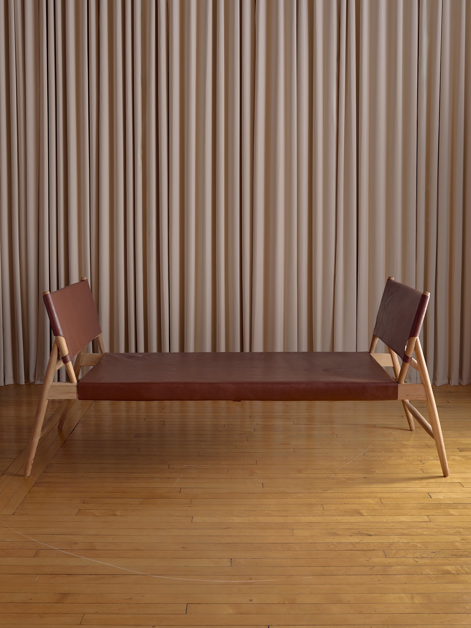 The Vintage Refinished Leather Daybed