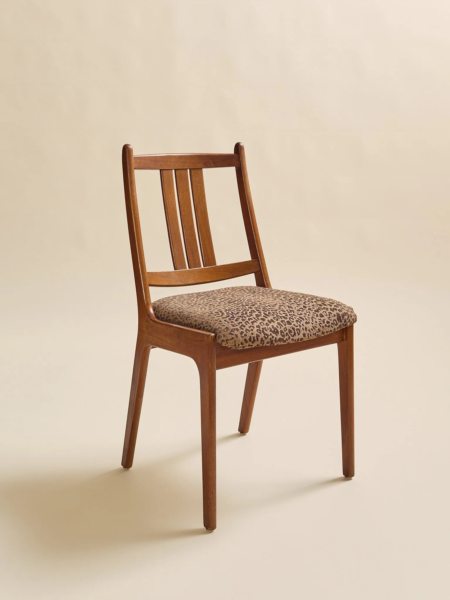 The Vintage Danish Teak MCM Leopard Accent Chair