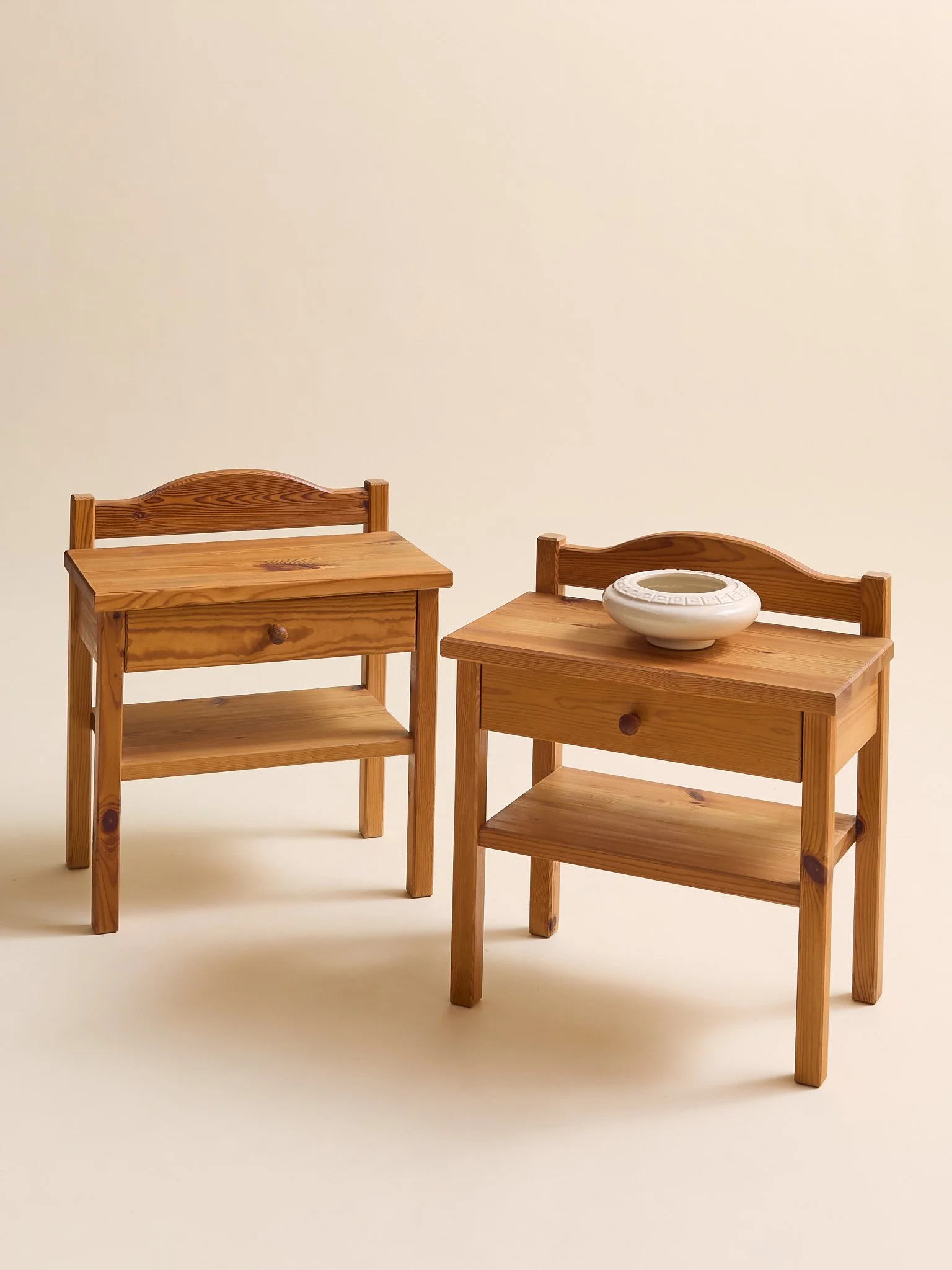 The Vintage Small Pine Side Tables
