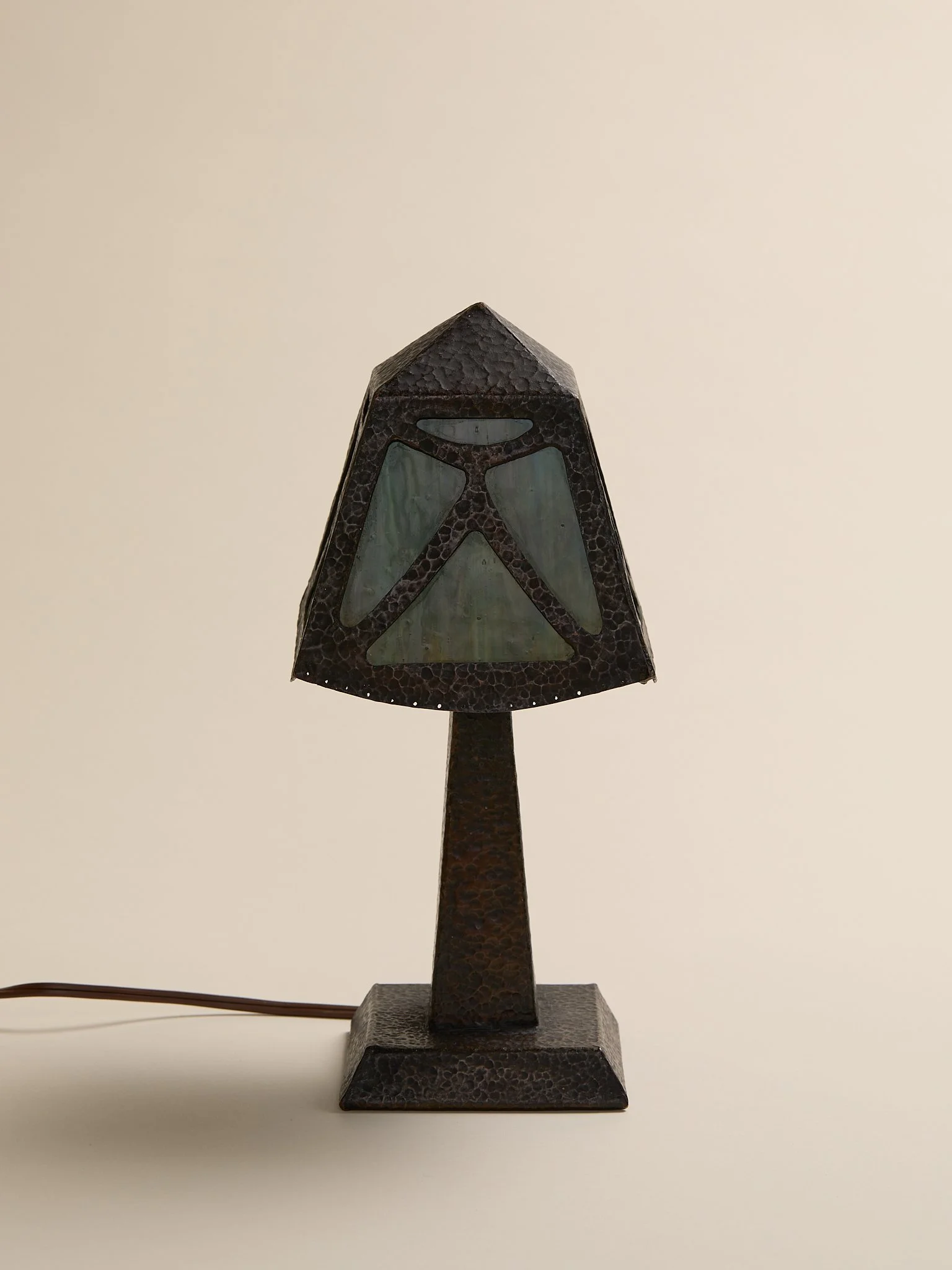 The Vintage Hammered Copper Mini Mission Lamp