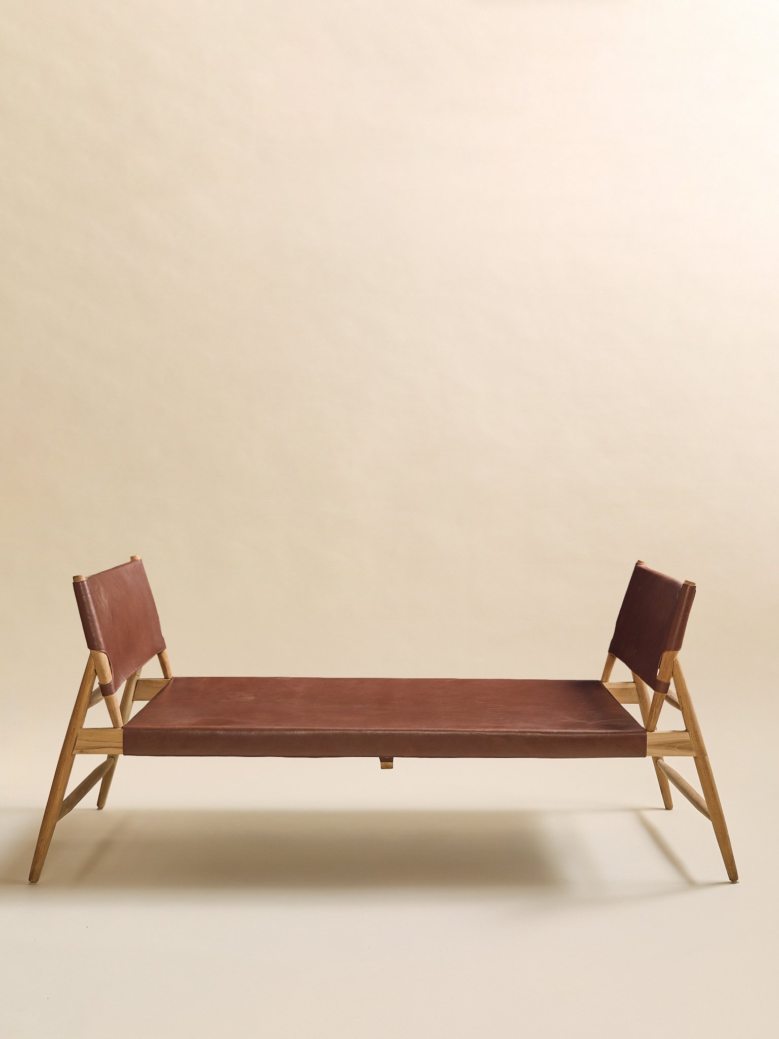 The Vintage Refinished Leather Daybed