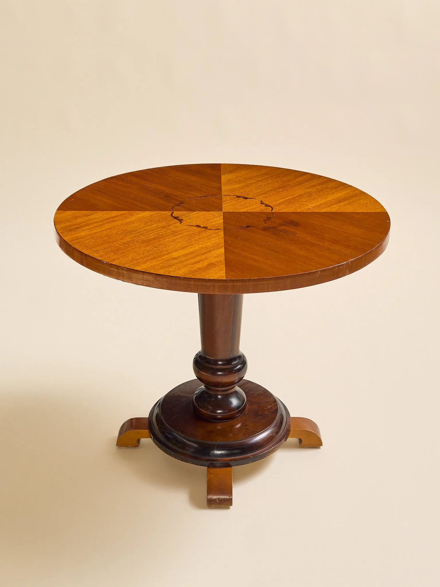 The Vintage Swedish Art Deco Walnut Accent Table c. 1920s
