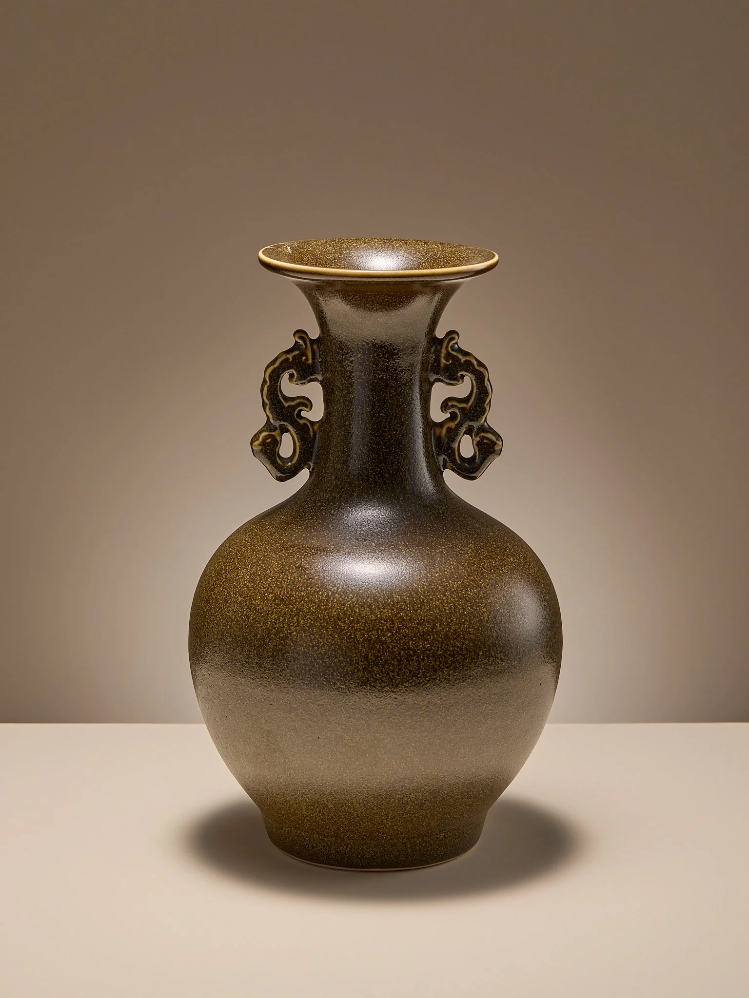 The Green Speckled Vintage Vase