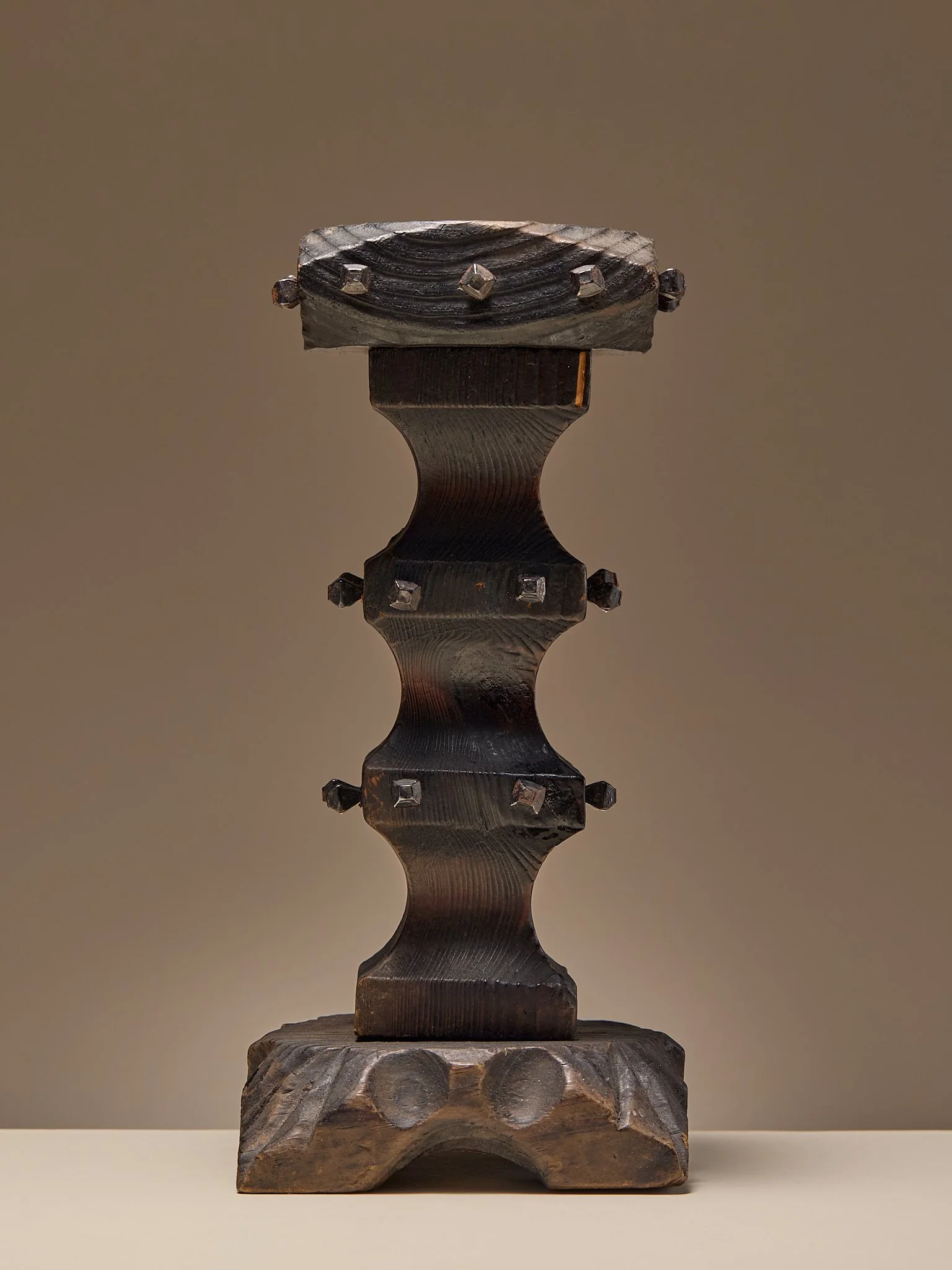 333_TheVintageSpanishWood&MetalRivetCandlestick_007.jpg