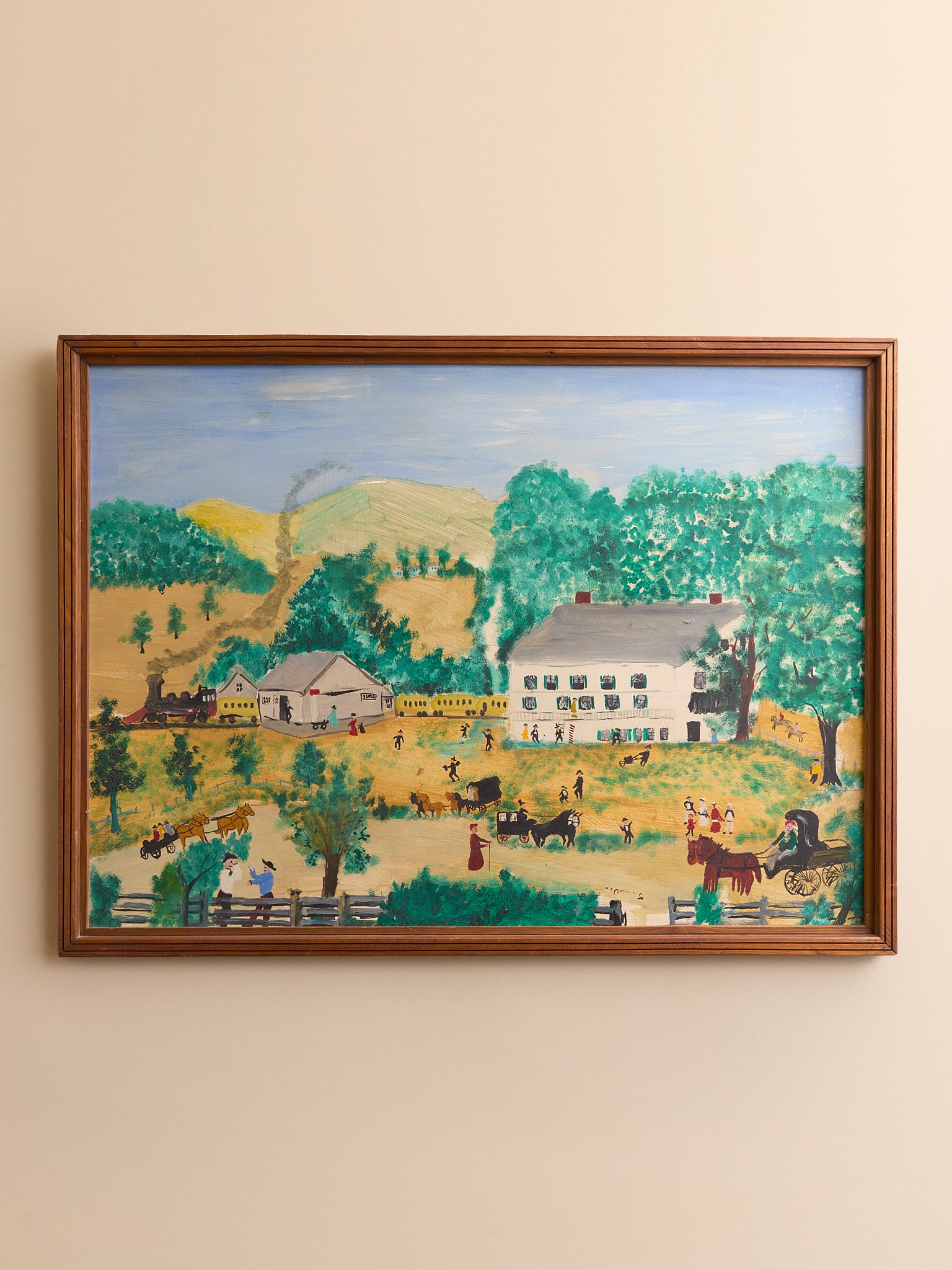 The Vintage Original Simple Town Painting