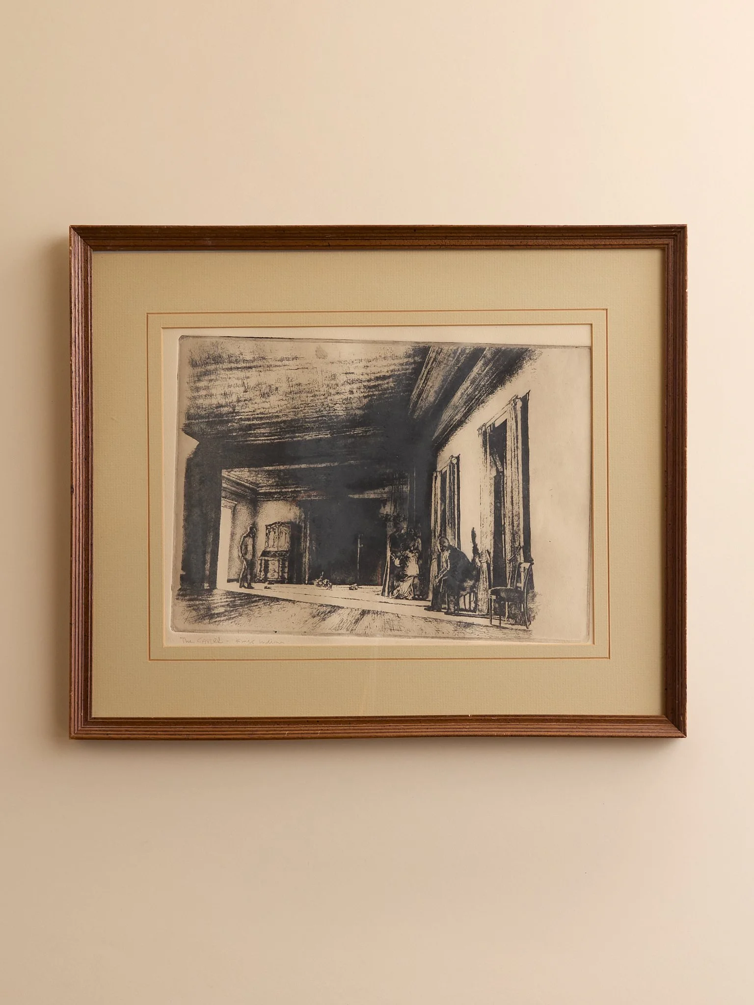 The Vintage Black and White Charcoal Sketch