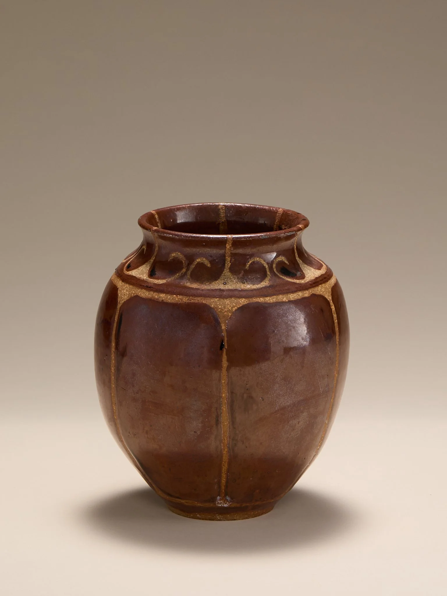 The Vintage Arts & Crafts Vase with Scroll Motif, c. 1910–1925