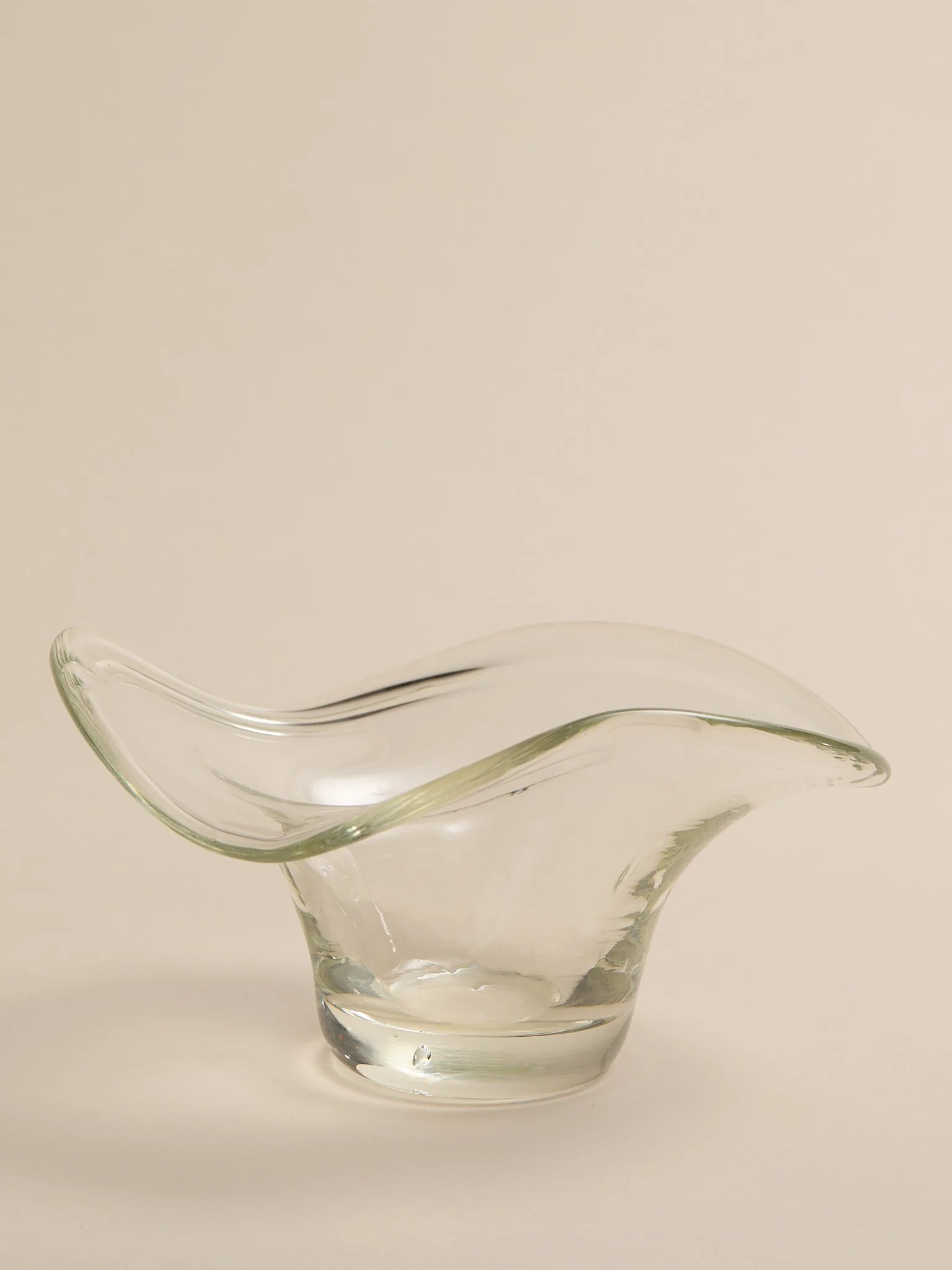 The Vintage Sculptural Clear Glass Bowl