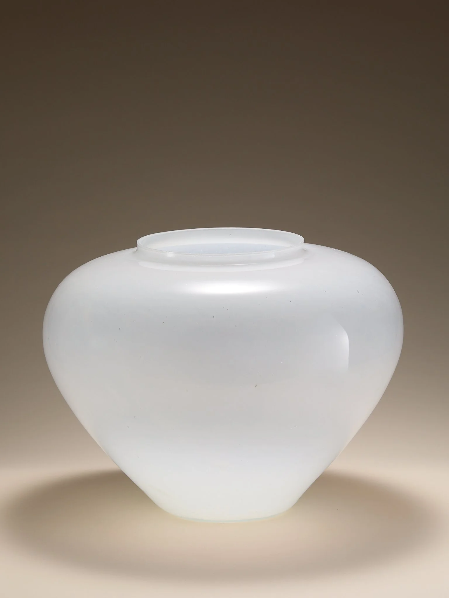 The Mid Century White Opaline Glass Vase