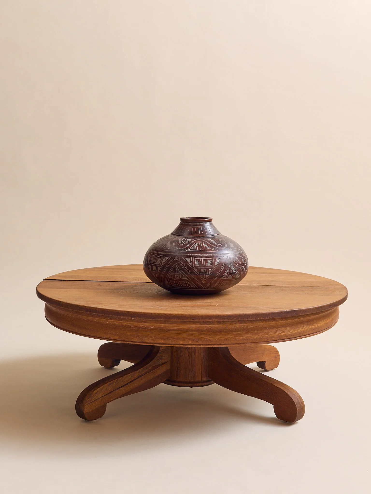The Vintage Low Staved Oak Coffee Table