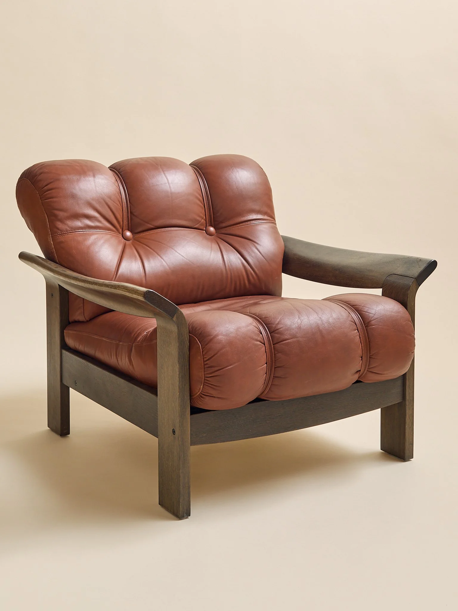 The Vintage Hans J. Frydendal Oak & Leather Lounge Chair