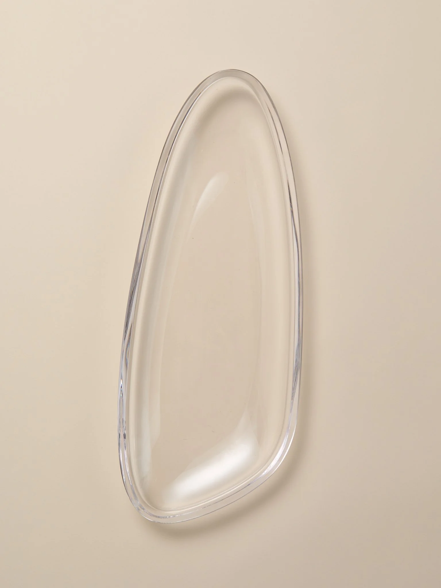 The Vintage Clear Glass Oval Tray