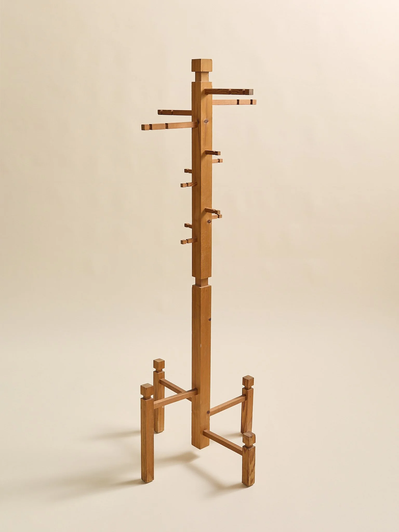 The Vintage Swedish Pine Coat Rack, 1970s
