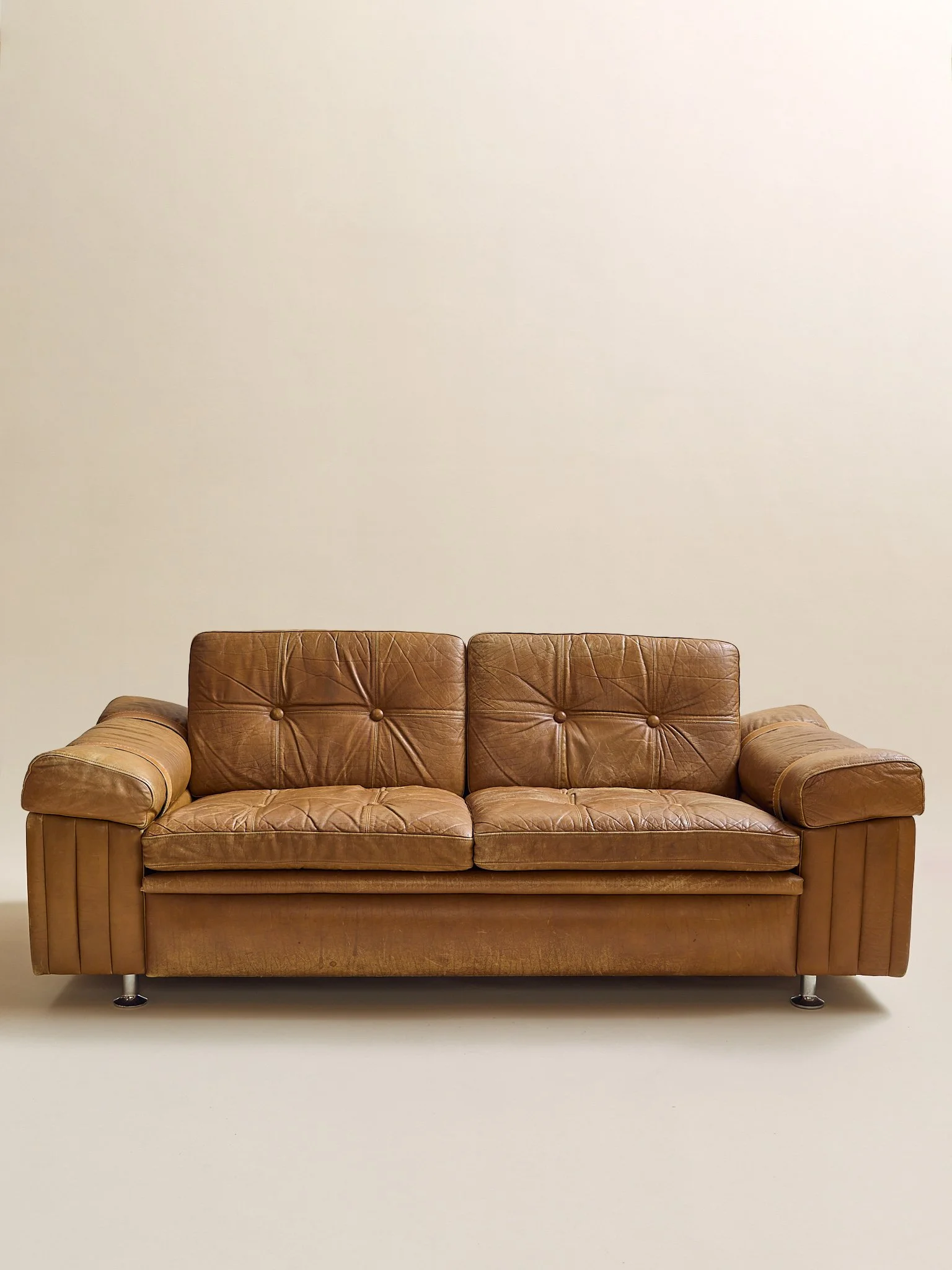 The Vintage Svend Skipper Danish Leather Loveseat, 1970s