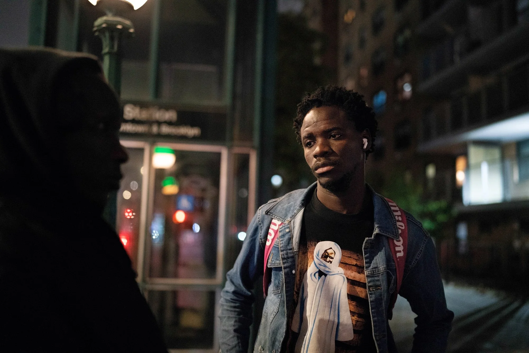 HARLEM, N.Y., October 2024 — Mol (a nickname) asks another Senegalese immigrant in New York who has already secured a job for advice.