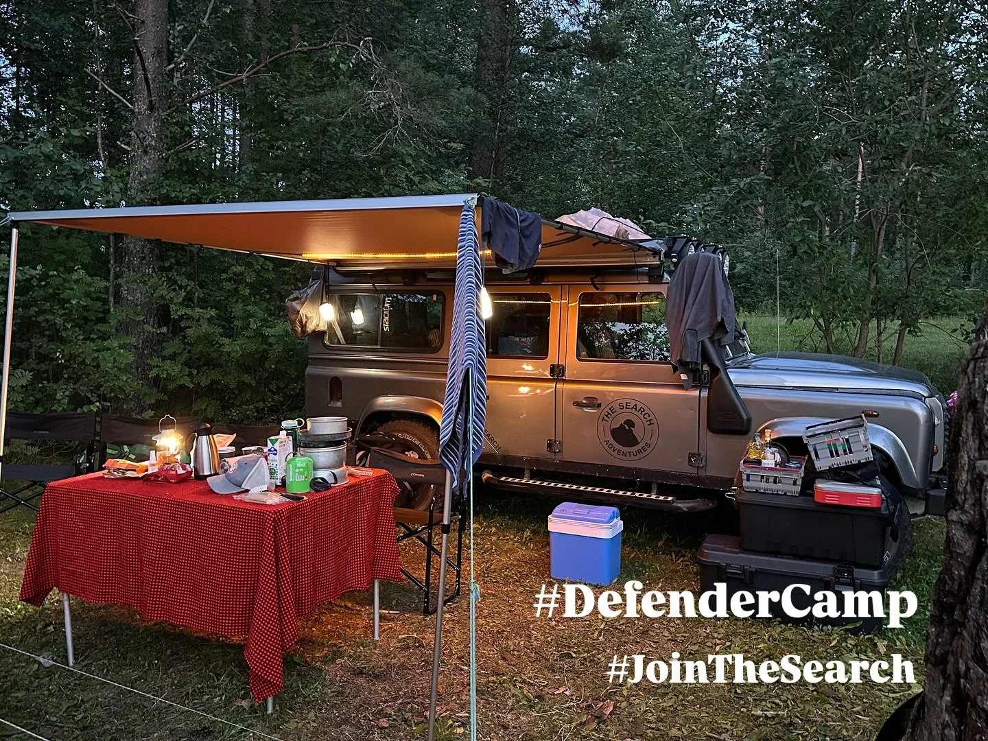 Love the Tarp roof and camp setting at Olovsj&ouml;n, Kopparberg. #JoinTheSearch @thesearchadventures