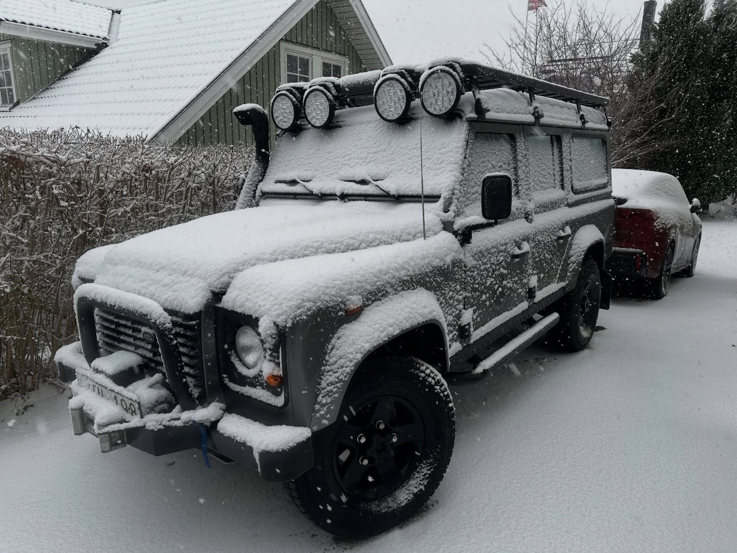 Oh yes! Bring it on! Let it snow let it snow. #onelife #defender #jointhesearch