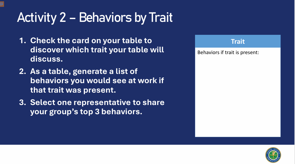 This slide introduces a collaborative group exercise that all participants can access in their printed workbooks. The activity encourages team-based brainstorming and discussion, setting the stage for shared insights and report-outs later in the sess