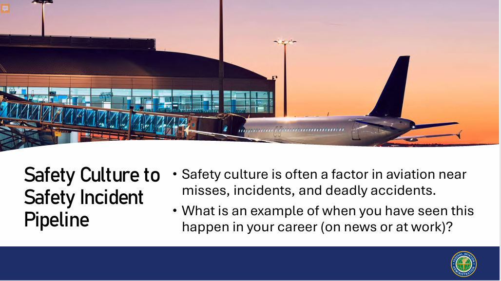 This slide bridges the workshop’s core theme—aviation safety culture—with participants’ daily lives and current events. By highlighting real-world consequences of safety culture breakdowns, it invites reflection on personal experiences and news stori