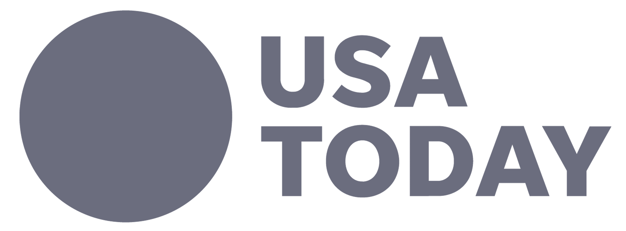 Gray circle with the text 'USA TODAY' written next to it.