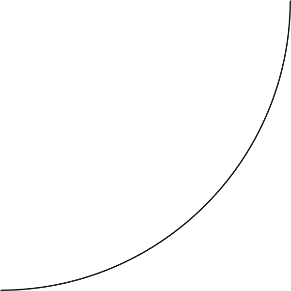 A black quarter circle for decoration