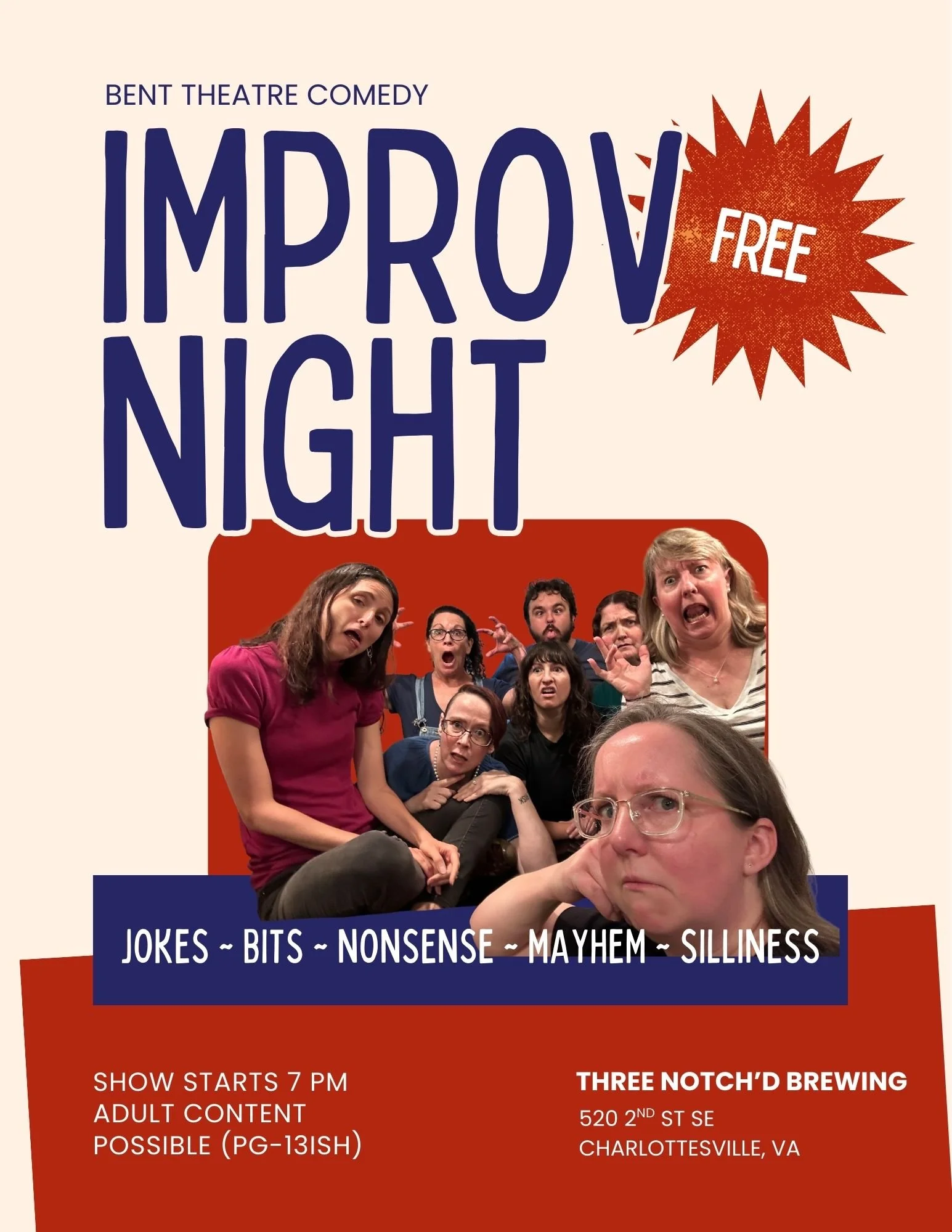 Bent Theatre Comedy @ Three Notch'd Brewery