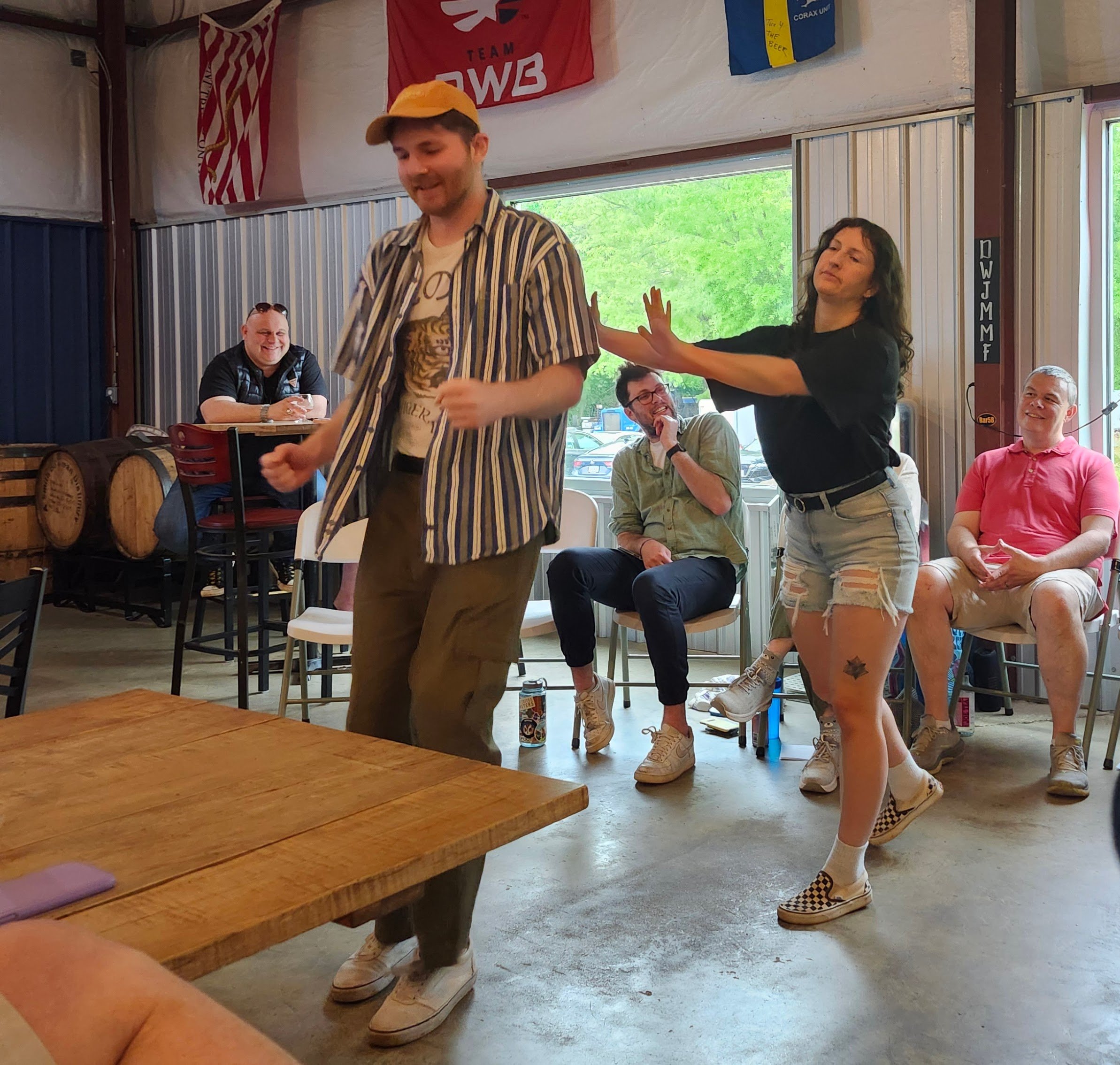 Improv class Charlottesville comedy Decipher Potter's fun date night Bent Theatre